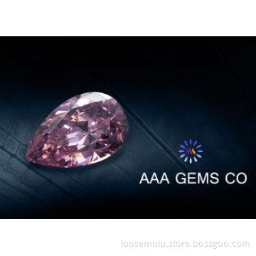 Synthetic Light Pink Pear Shaped Moissanitte For Jewelry Si